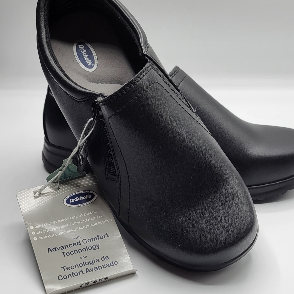 Dr. Scholl's Black Slip-On Loafers with Comfort Padding